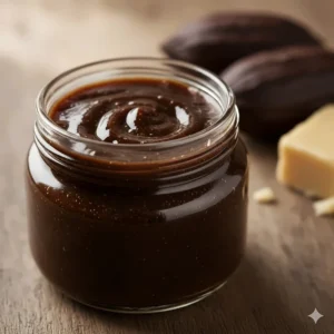 A close-up shot highlighting the rich, dark brown color and smooth liquid texture of genuine African black soap.