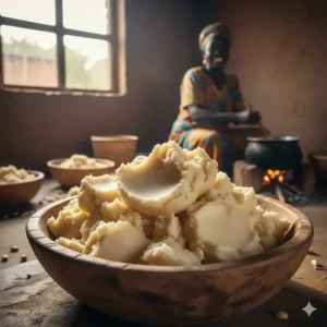 Traditional, raw Fair Trade shea butter, a primary ingredient in authentic Alaffia African Black Soap.