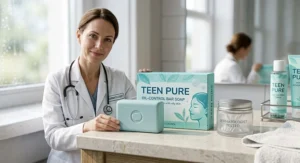 Dermatologist recommended oil-control bar soap formulated specifically for teenagers with oily skin