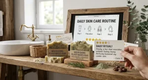Plant based moisturizing bar soap ideal for daily combination skin care routines