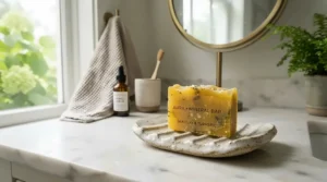 Discussing sulfur soap bar reviews for acne and professional dermatologist recommendations during a consultation
