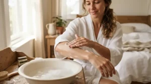 Using psoriasis bar soap for flare-ups to gently cleanse dry and scaly skin patches.
